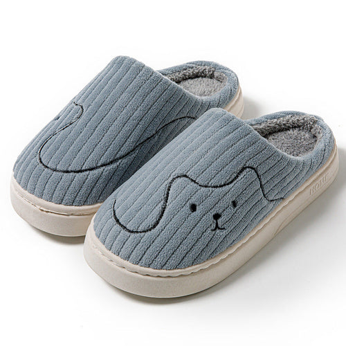 Striped Cat Slippers Indoor Couple Non-slip Floor Bedroom Slipper