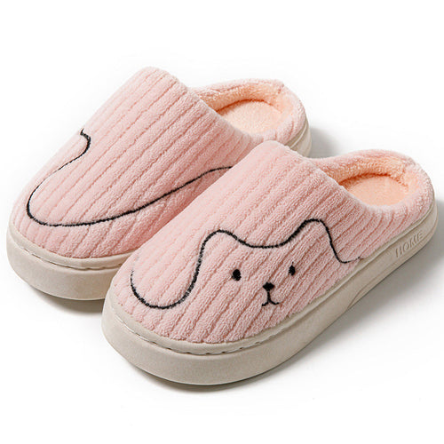 Striped Cat Slippers Indoor Couple Non-slip Floor Bedroom Slipper