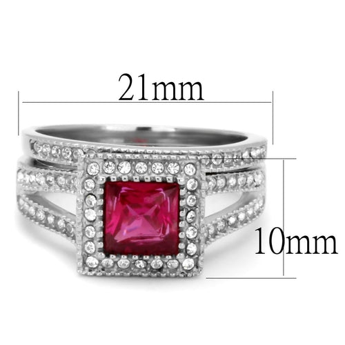 Women Stainless Steel Cubic Zirconia Rings