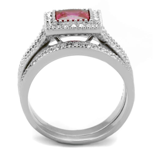 Women Stainless Steel Cubic Zirconia Rings