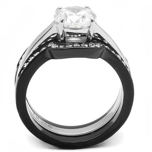 Women Stainless Steel Cubic Zirconia Rings