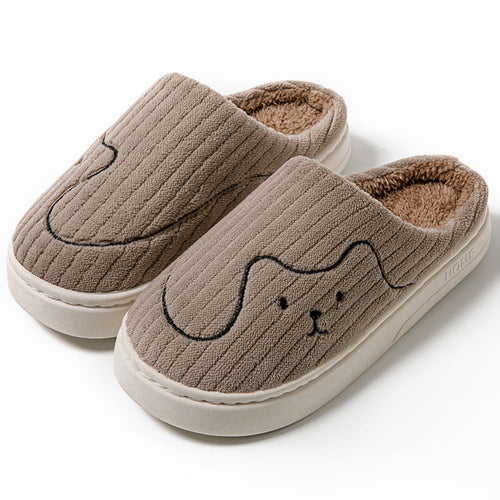 Striped Cat Slippers Indoor Couple Non-slip Floor Bedroom Slipper