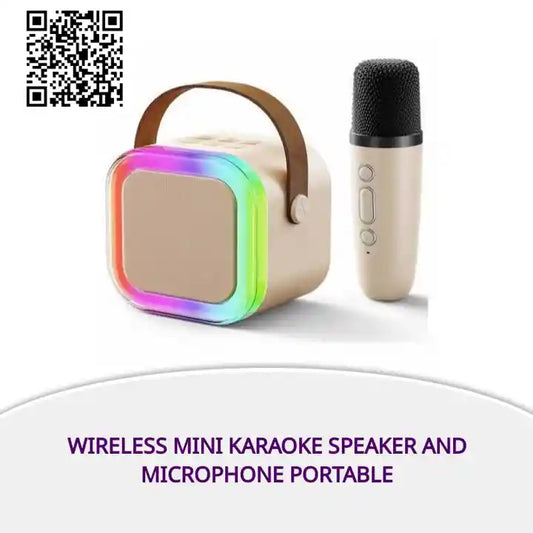 Wireless Mini Karaoke Speaker and Microphone Portable by@Outfy