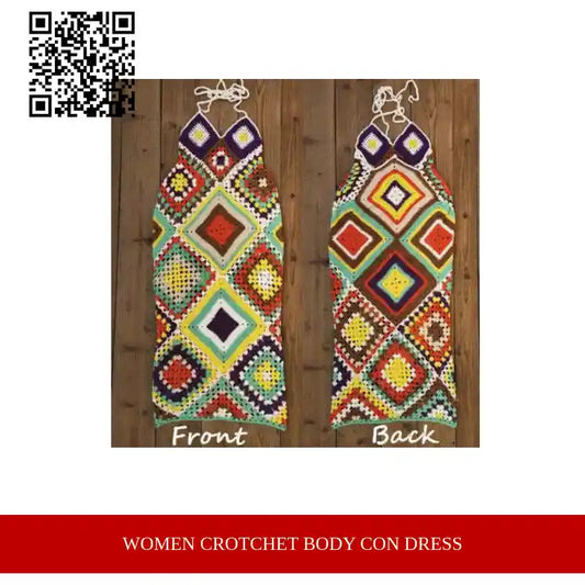 Women Crotchet Body Con Dress by@Outfy