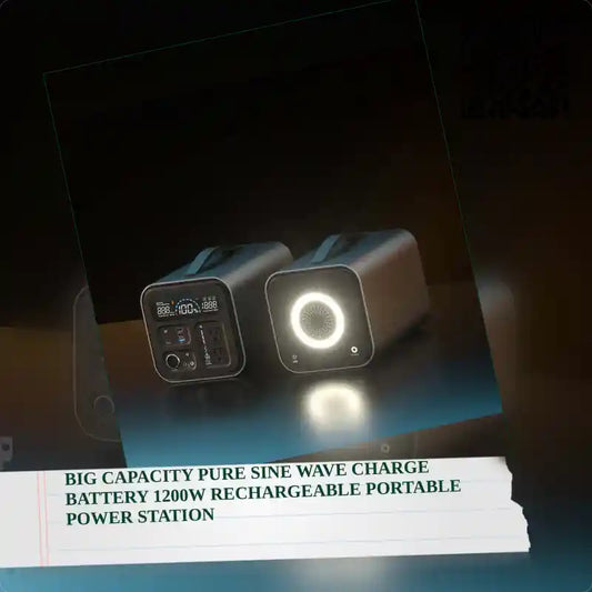 Big Capacity Pure Sine Wave Charge Battery 1200W Rechargeable Portable Power Station by@Outfy