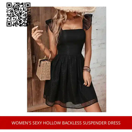 Women's Sexy Hollow Backless Suspender Dress by@Outfy
