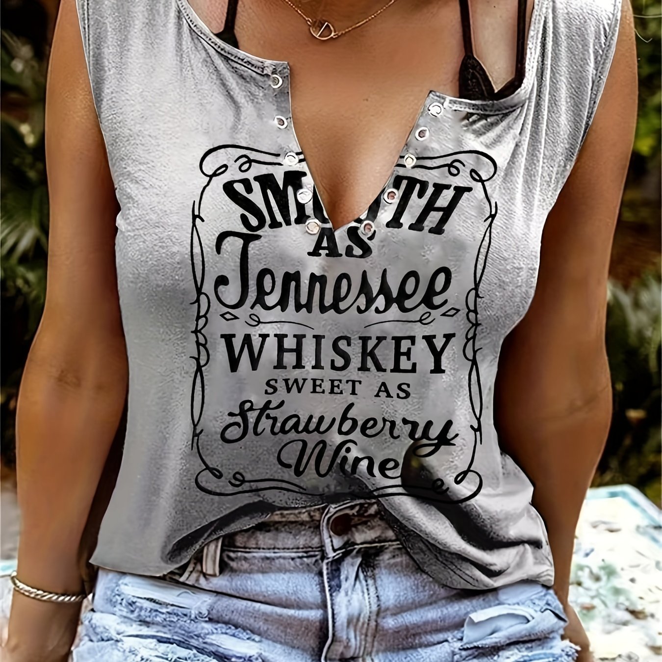 V-Neck Sleeveless Tank Top