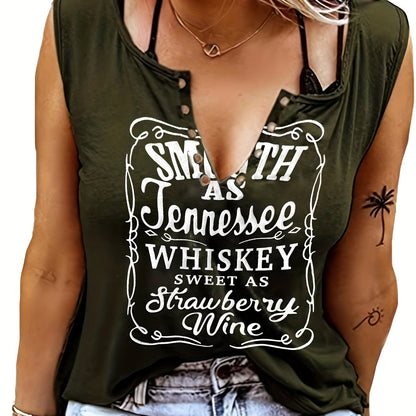 V-Neck Sleeveless Tank Top