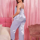 Plus Size Vertical Stripe Lace Trim Cami and Pants Pajama Set LMH Beauty