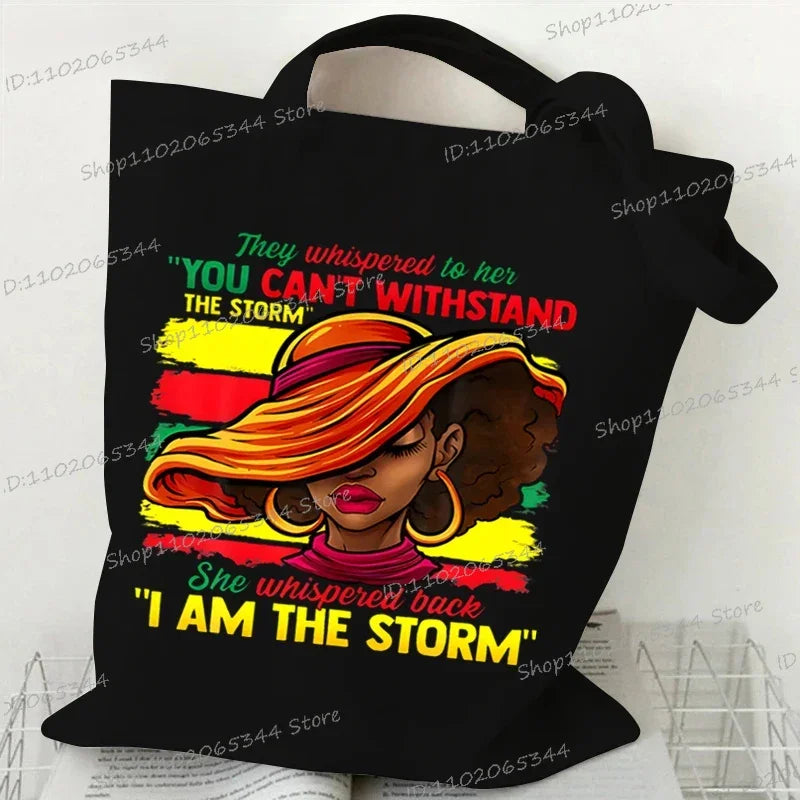 "Juneteenth Is My Independence Day" Women's Canvas Tote Bag