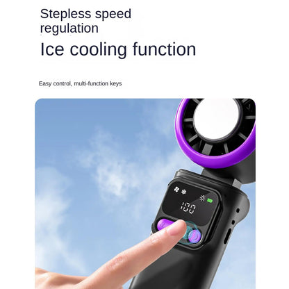 Portable Fan Handheld, Rechargeable, Foldable, 5 Speeds