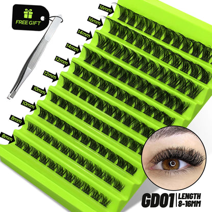 Cat Eye, Mink Lash Extension Kit with Bond, Seal, and Lash Applicator