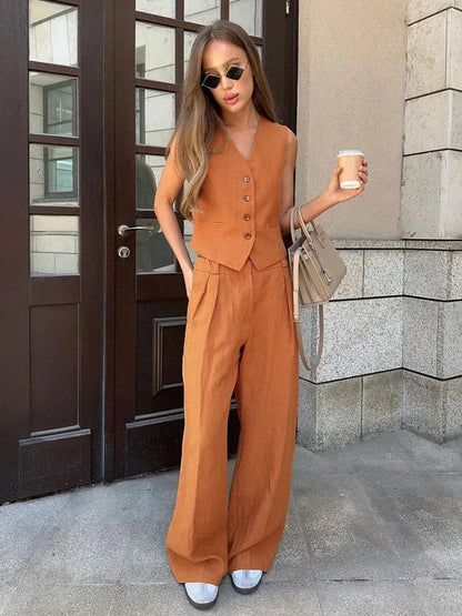 Linen Chic Pantsuit.
