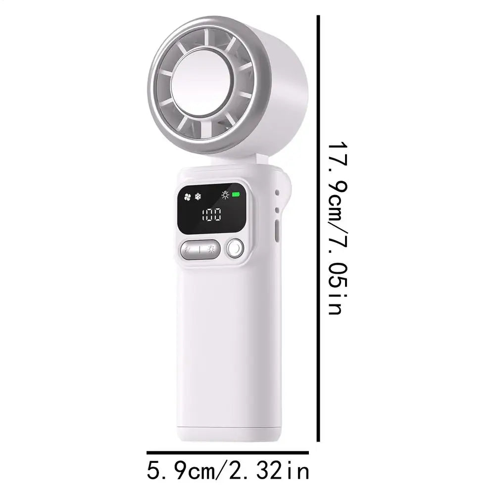 Portable Fan Handheld, Rechargeable, Foldable, 5 Speeds