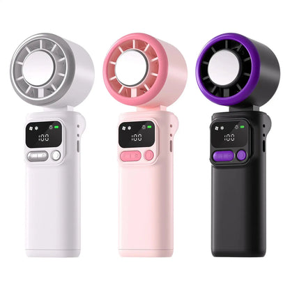 Portable Fan Handheld, Rechargeable, Foldable, 5 Speeds