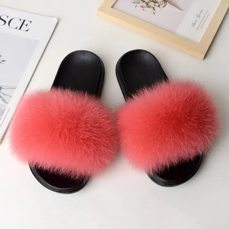Women Faux Fur Slippers