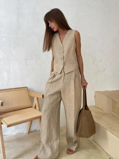 Linen Chic Pantsuit.
