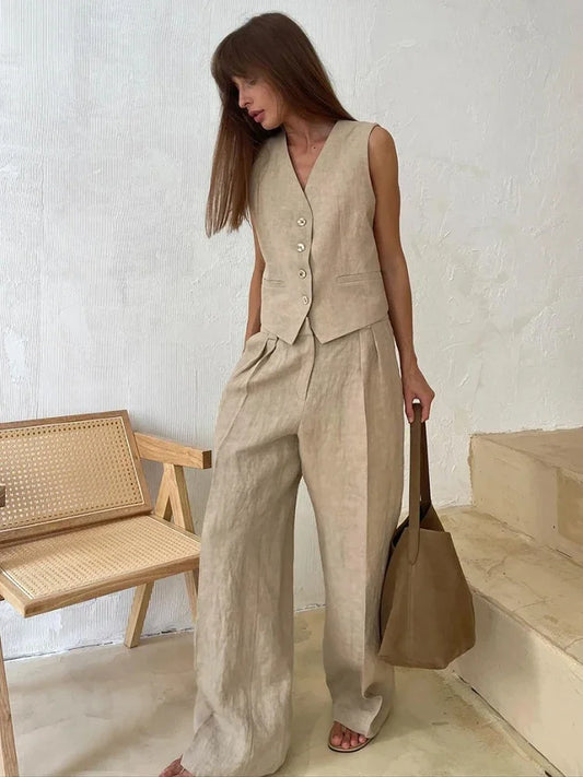 Linen Chic Pantsuit.