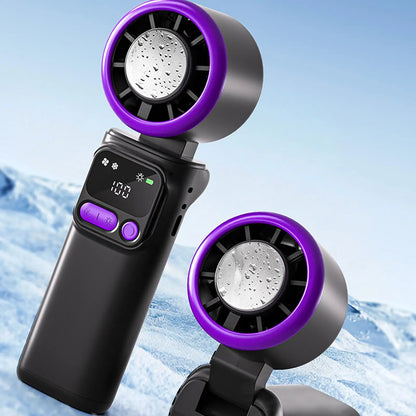 Portable Fan Handheld, Rechargeable, Foldable, 5 Speeds