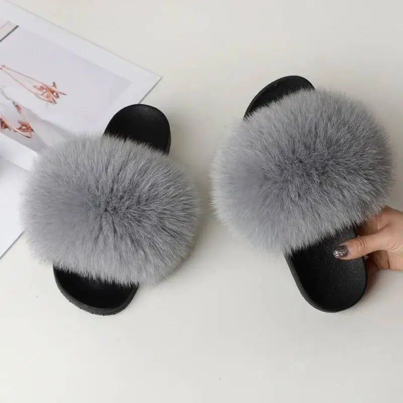 Women Faux Fur Slippers
