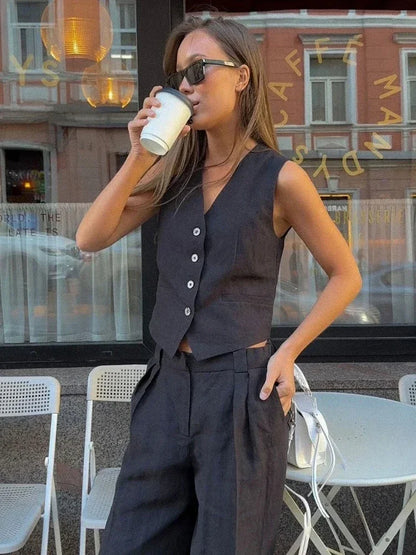 Linen Chic Pantsuit.