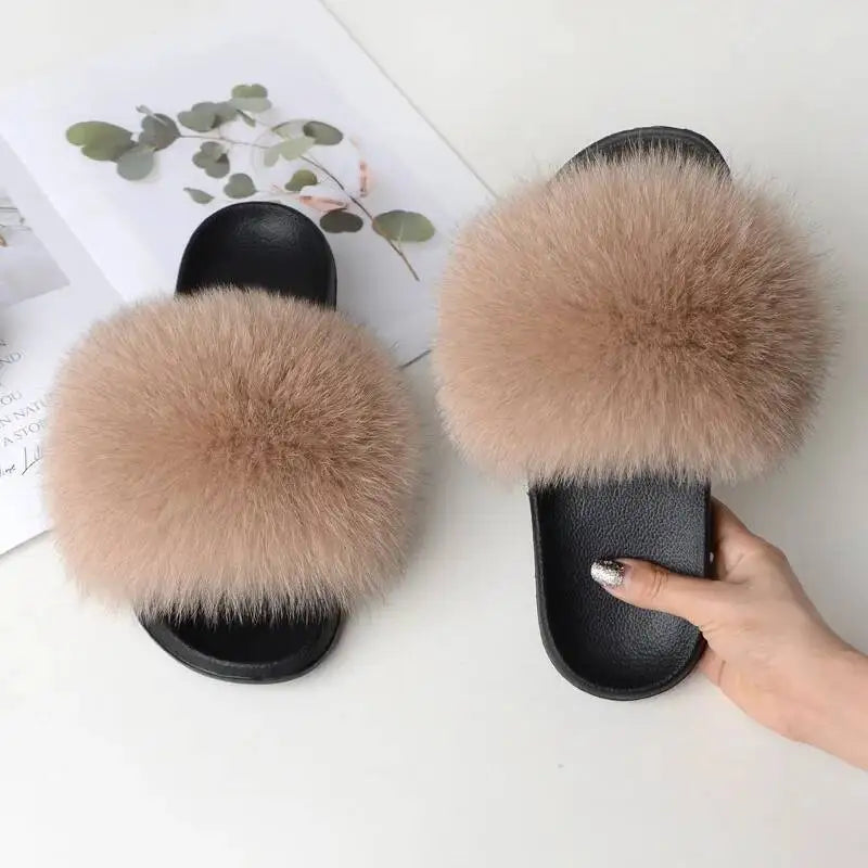 Women Faux Fur Slippers