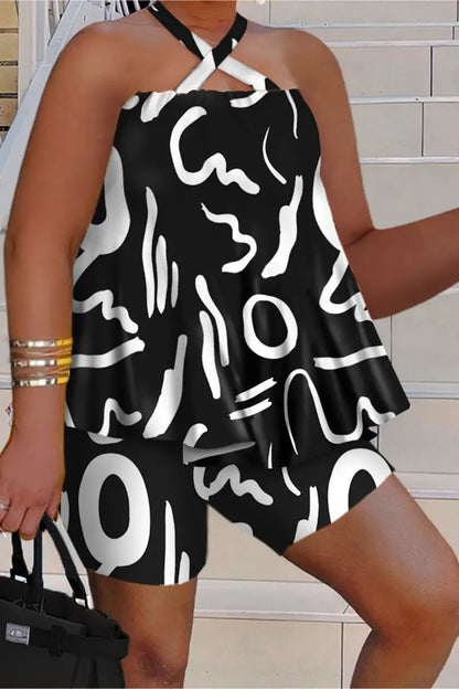Women Sleeveless Printed Short Set