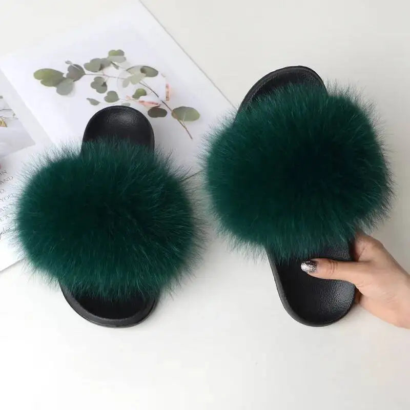 Women Faux Fur Slippers