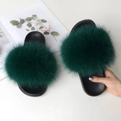 Women Faux Fur Slippers