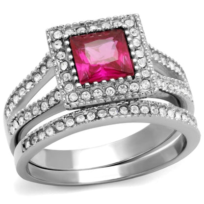 Women Stainless Steel Cubic Zirconia Rings