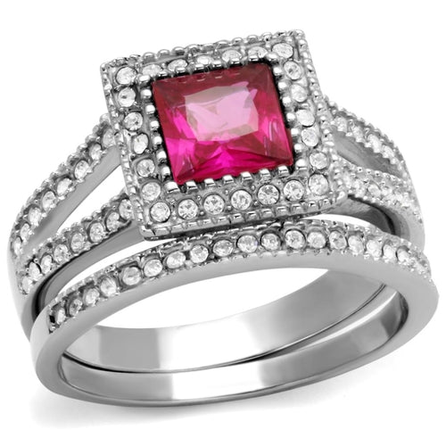Women Stainless Steel Cubic Zirconia Rings