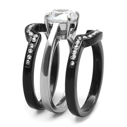 Women Stainless Steel Cubic Zirconia Rings