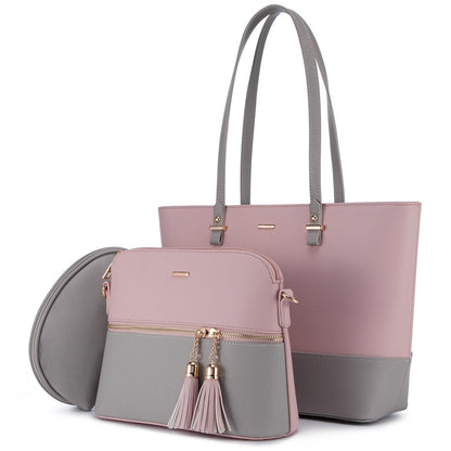Women 3 piece Leather Handbag Set LMH Beauty