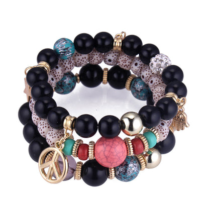 Women Fashion Peace Charm Bracelet LMH Beauty