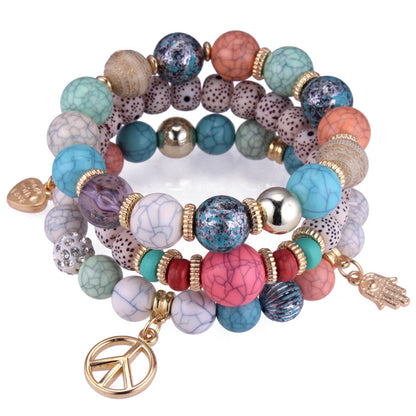 Women Fashion Peace Charm Bracelet LMH Beauty