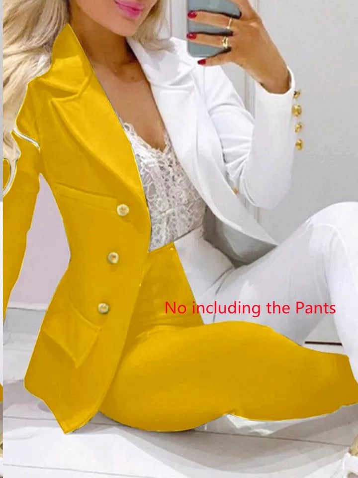 Women Fashion Print Top, Blazer and Pants LMH Beauty