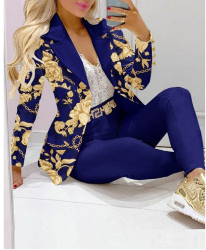 Women's Trendy Print 2 piece Pants Set LMH Beauty