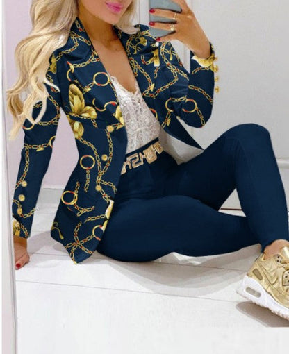 Women's Trendy Print 2 piece Pants Set LMH Beauty