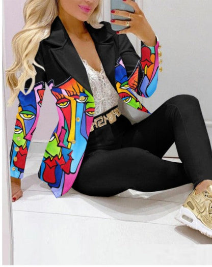 Women's Trendy Print 2 piece Pants Set LMH Beauty