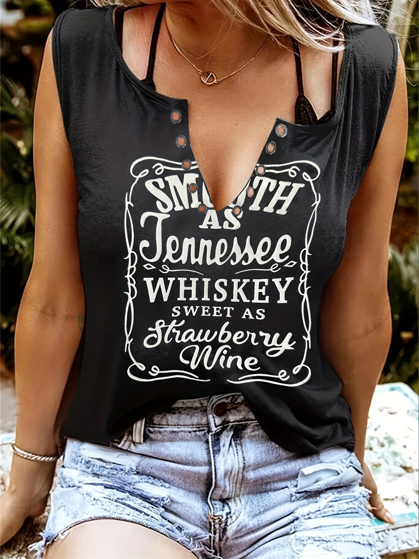 V-Neck Sleeveless Tank Top