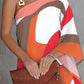 Women's Fashion Print Sexy Diagonal Neck Strapless Dress