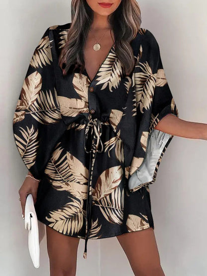 Women's Woven Flower Casual Dress