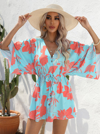 Women's Woven Flower Casual Dress