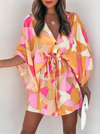 Women's Woven Flower Casual Dress