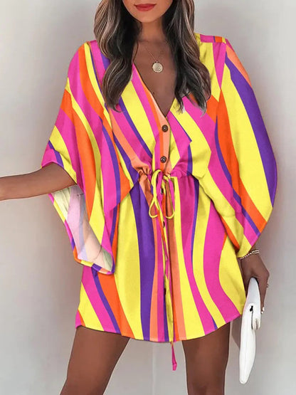 Women's Woven Flower Casual Dress