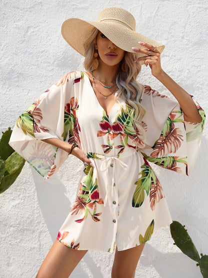 Women's Woven Flower Casual Dress