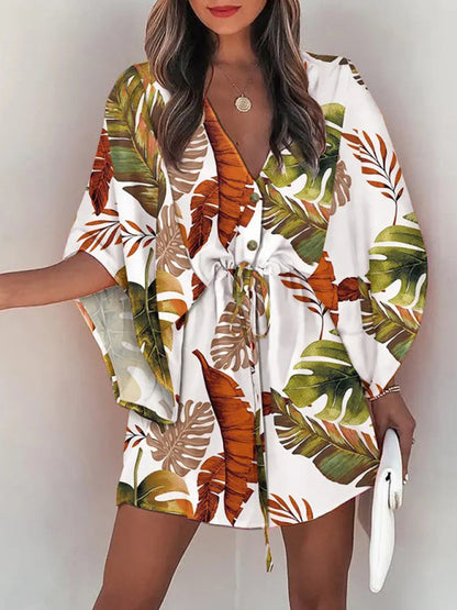 Women's Woven Flower Casual Dress