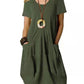 Women's Casual Loose Pocket Swing Dress