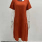 Women's Casual Loose Pocket Swing Dress