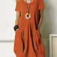 Women's Casual Loose Pocket Swing Dress